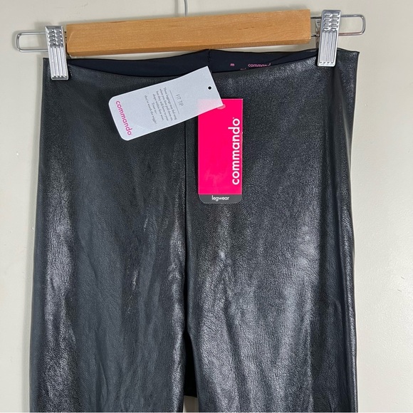 Commando Perfect Control Faux Leather Zip Leggings Size Medium NWT Black Control - Picture 13 of 15
